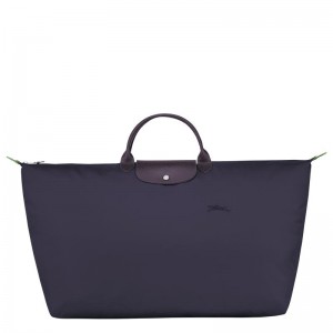 Bilberry Purple Women's Longchamp Le Pliage Green M Travel Bags | TWGQ-04829