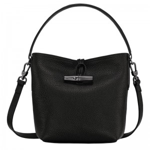 Black Women's Longchamp Roseau Essential XS Bucket Bag | BAQP-24596
