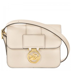 Paper White Women's Longchamp Box-Trot S Crossbody Bags | RPDF-05283