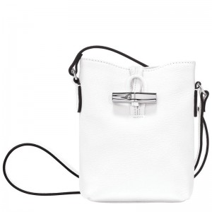 White Women's Longchamp Roseau XS Crossbody Bags | NRZE-53178